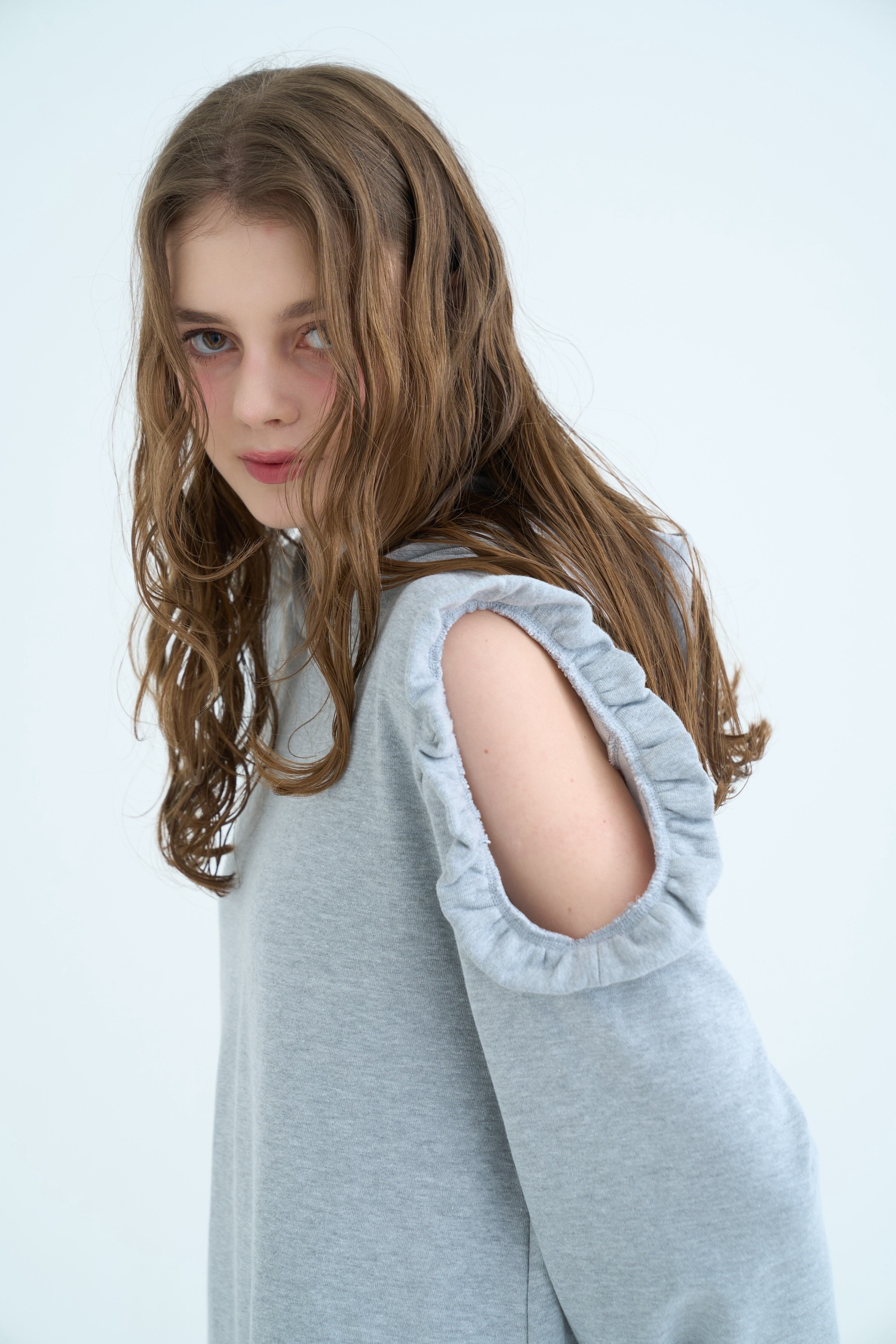 FRILL SHOULDER SWEAT ONE PIECE