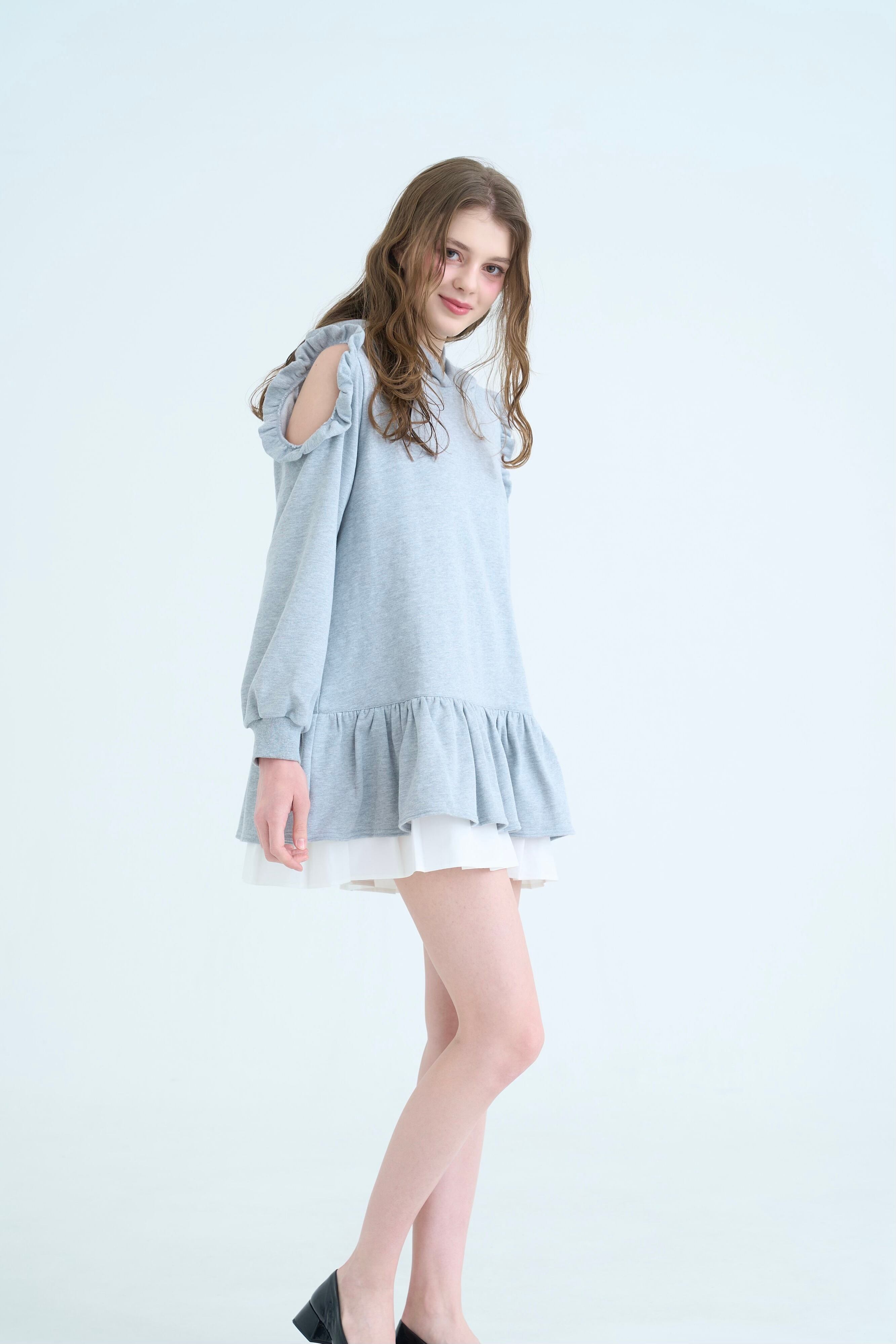 FRILL SHOULDER SWEAT ONE PIECE