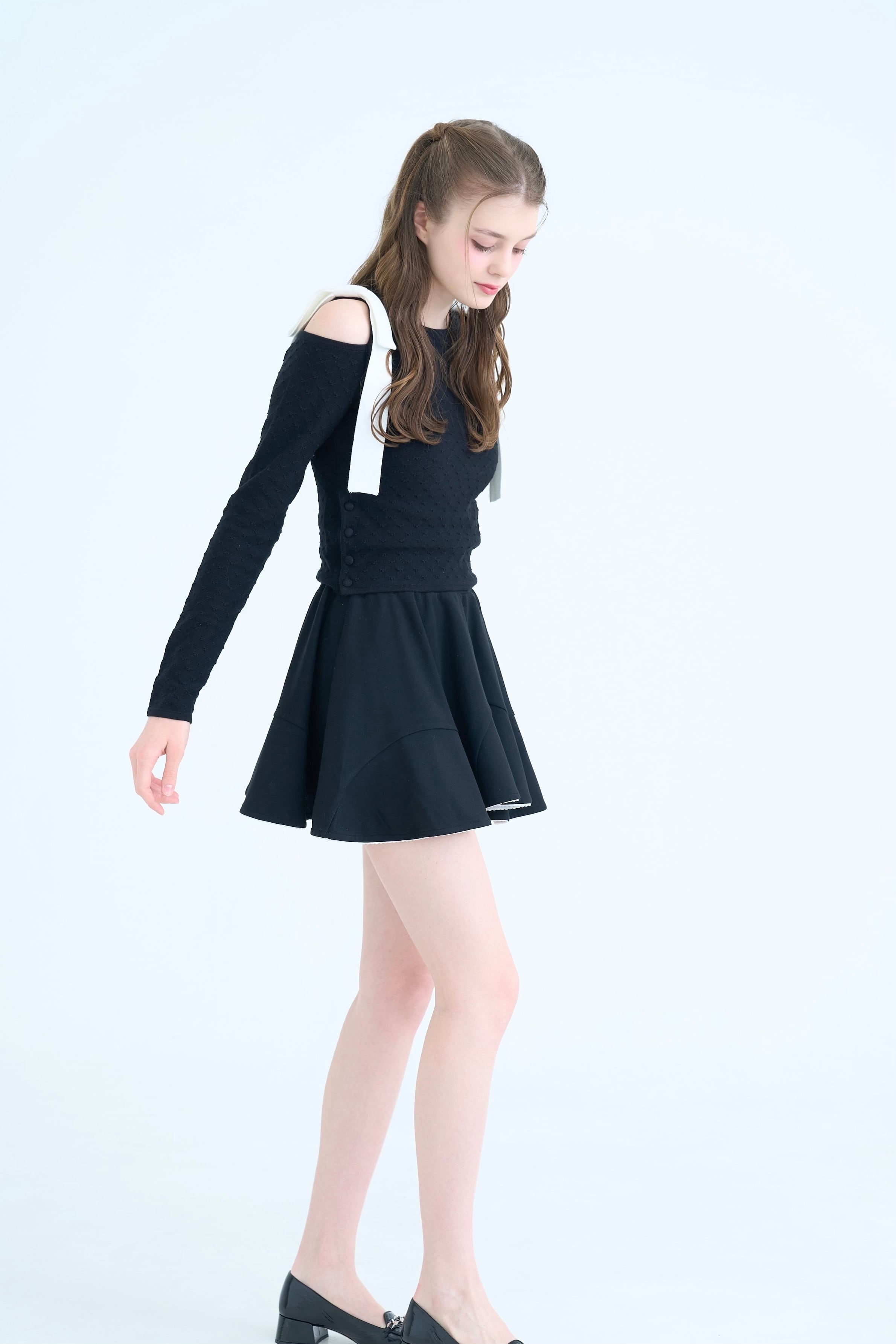 SHOULDER RIBBON KNIT