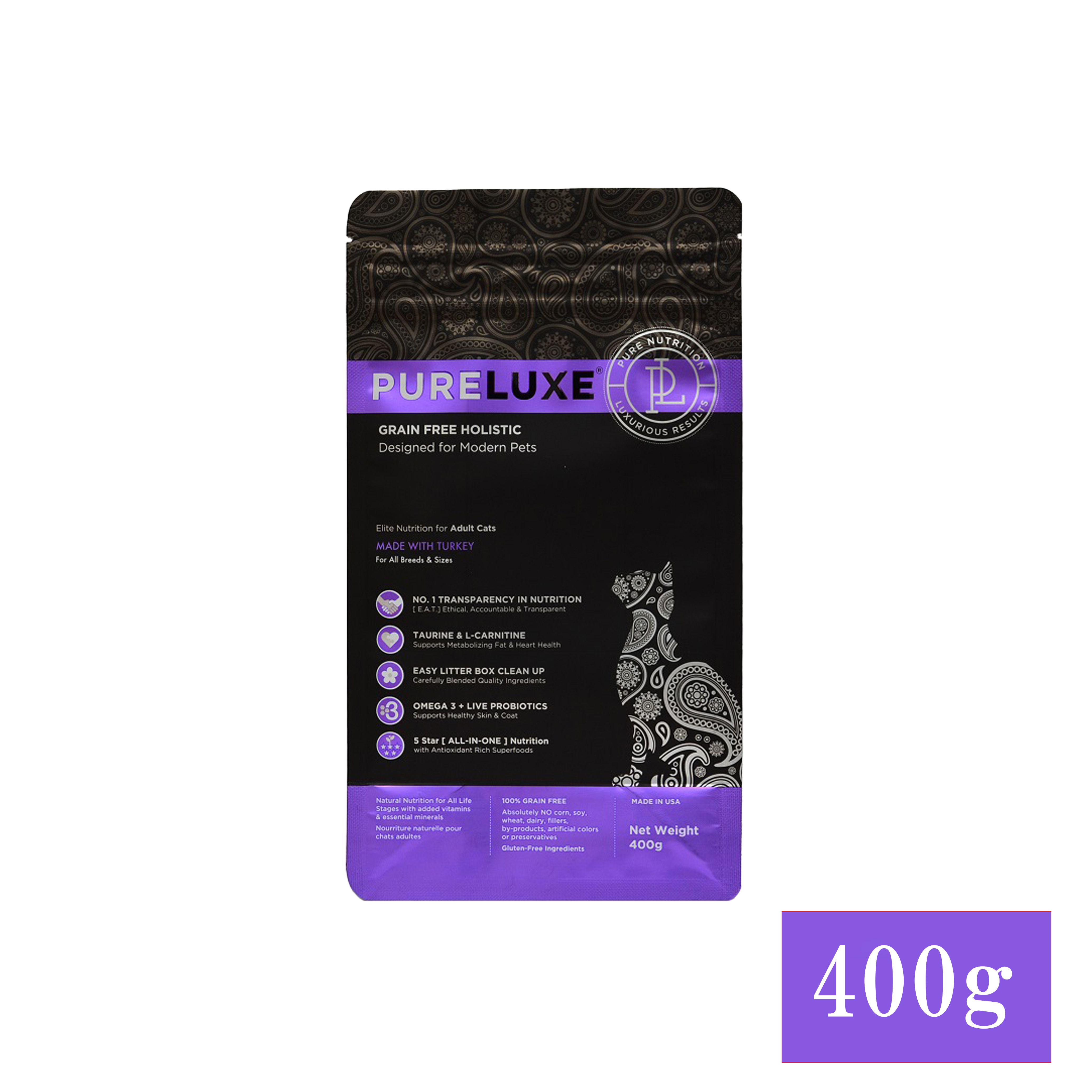 【定期便】アダルトキャット　フレッシュターキー　400g×6個（5％OFF）、12個（10％OFF）、18個（20％OFF） セット内容: 400ｇ×6個セット（5％OFF)