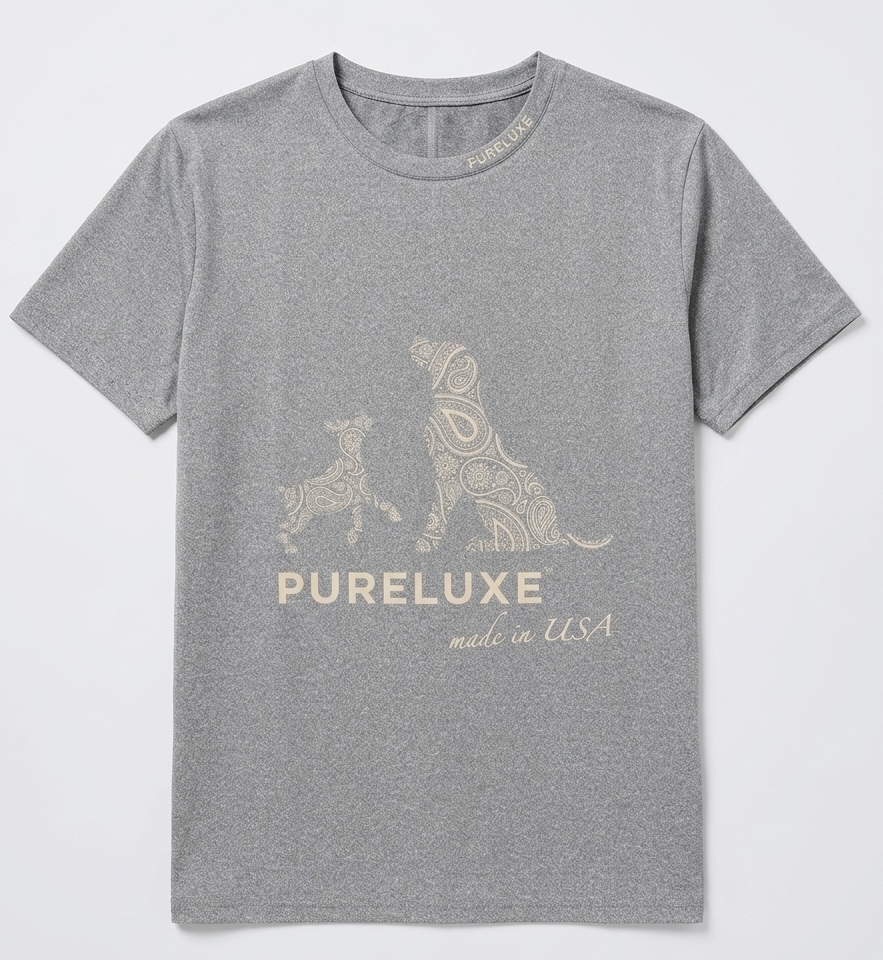 オリジナルTシャツ【PURELUXE】前後ロゴ有り サイズ: ネイビー　M