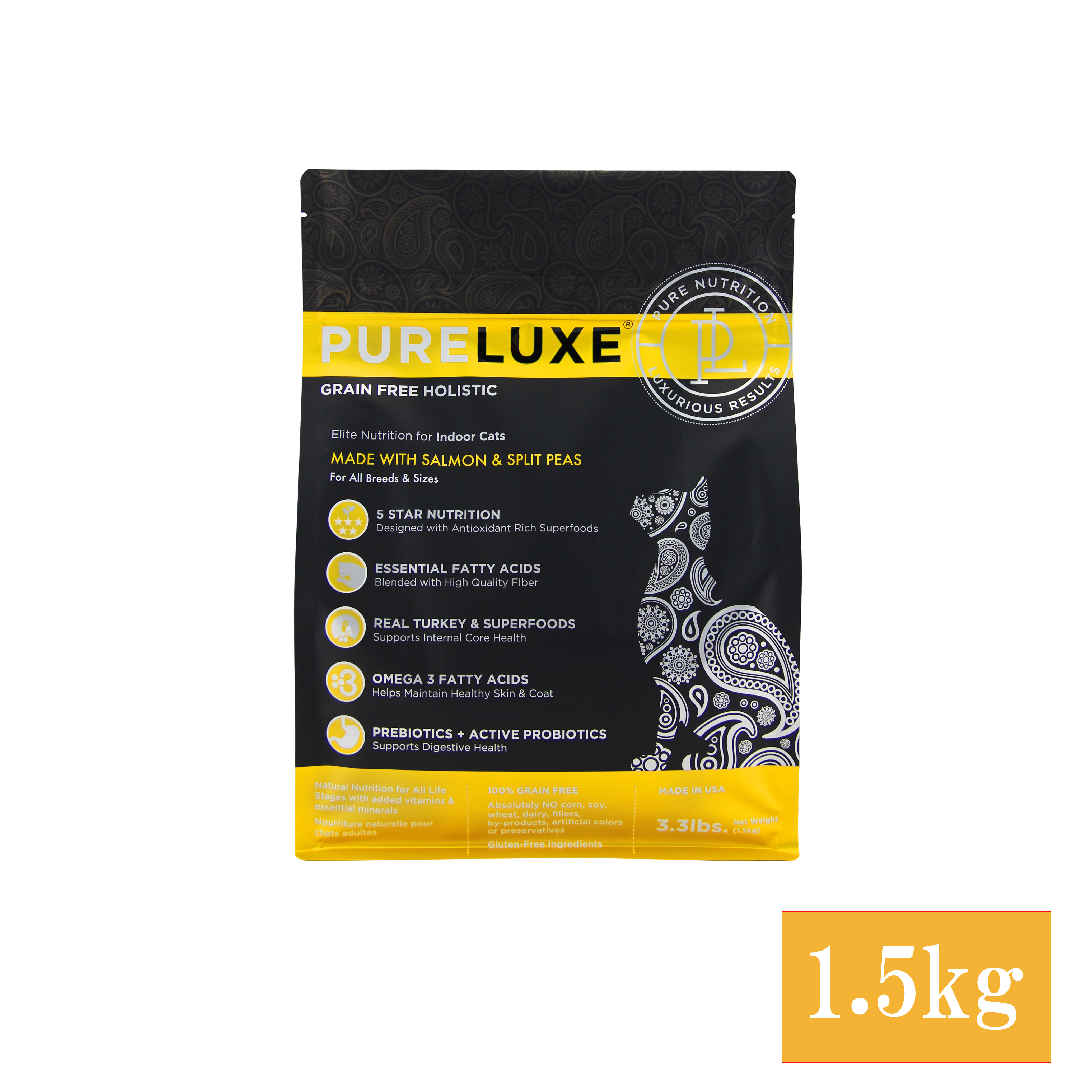 インドアキャット　サーモン＆エンドウ豆 内容量: 400g