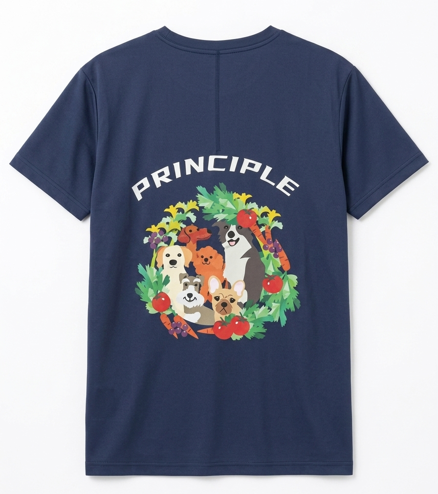 オリジナルTシャツ【プリンシプル】前後ロゴ有り サイズ: グレー　M
