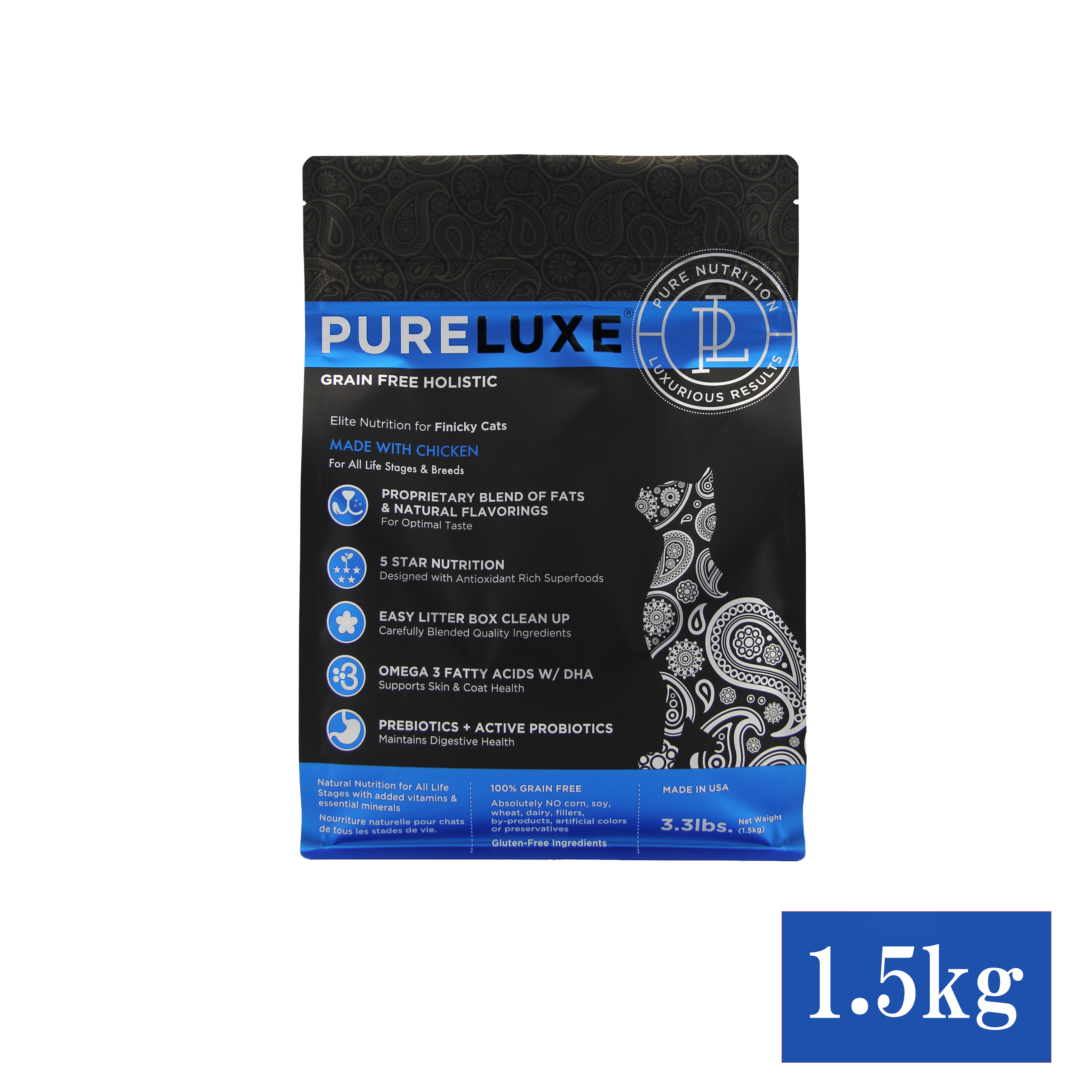 【定期便】フィニキーキャット　フレッシュチキン　1.5kg×2個（5％OFF）、4個（10％OFF）、6個（20％OFF） セット内容: 1.5ｋｇ×２個セット（5％OFF)