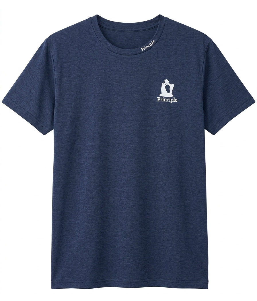 オリジナルTシャツ【プリンシプル】前後ロゴ有り サイズ: グレー　M