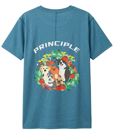オリジナルTシャツ【プリンシプル】前後ロゴ有り サイズ: グレー　M