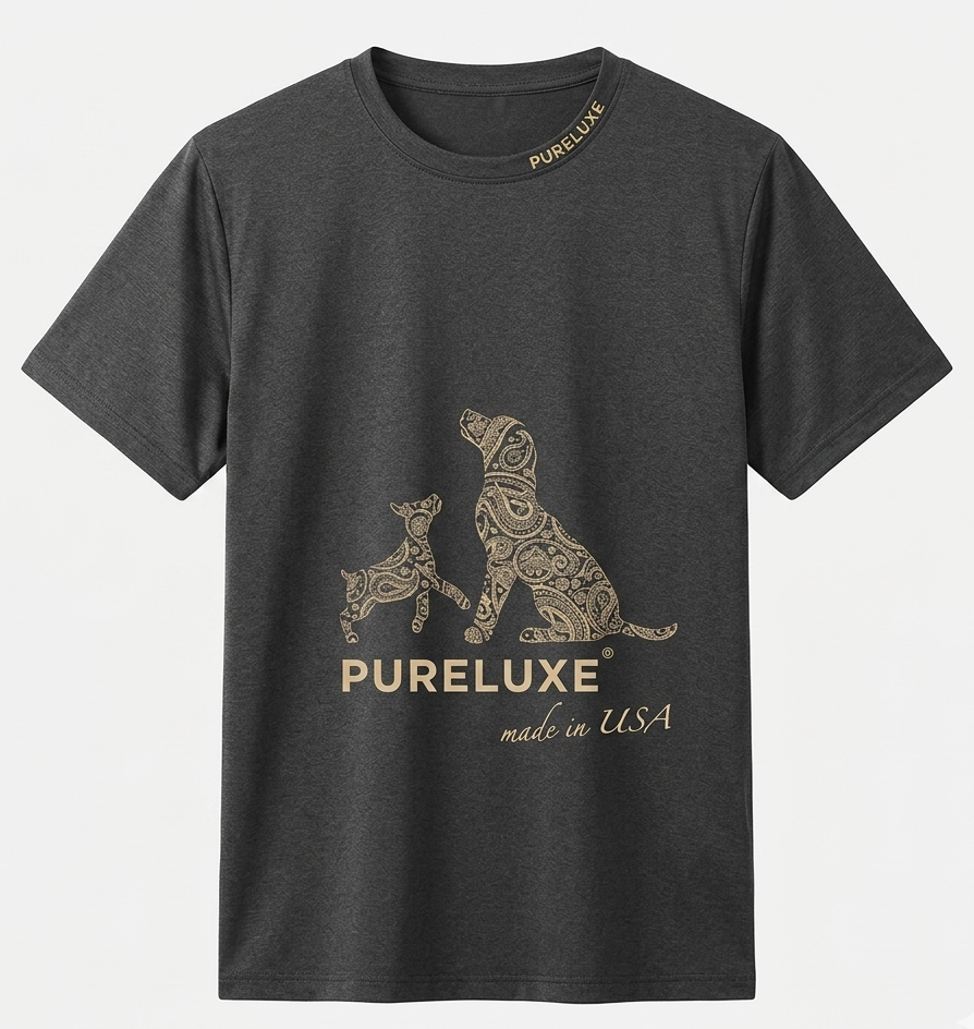 オリジナルTシャツ【PURELUXE】前後ロゴ有り サイズ: ネイビー　M