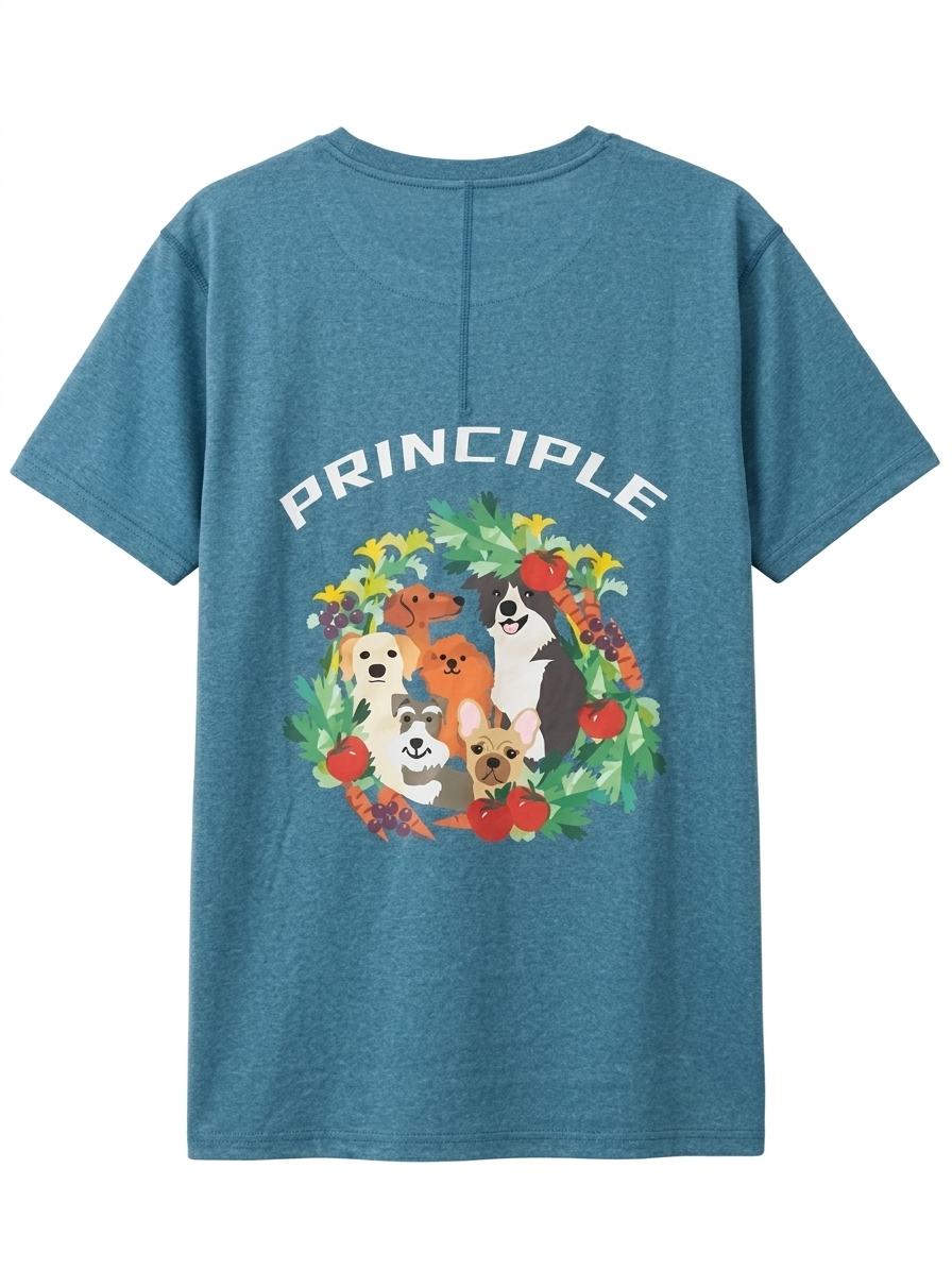 オリジナルTシャツ【プリンシプル】前後ロゴ有り サイズ: グレー　M