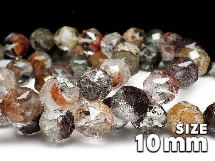 【卸】ブレスレット スターカット ミックスガーデン水晶