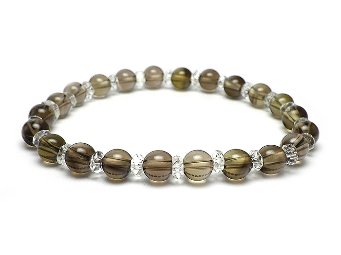 【卸】◆新春特価◆ブレスレット 20面カット×スモーキークォーツ 6mm［送料別/クーポン除外品］