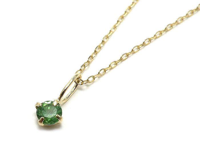 【卸】K18 Petit＋（プティプラス） ペンダントトップ チャーム ツァボライト 限定 18金［送料別/クーポン除外品］ 3.0mm