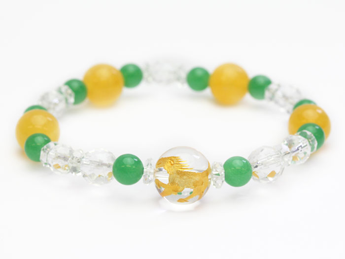 【卸】合格祈願ブレスレット(上手く［馬］、合格［五角形］できますように!!) 