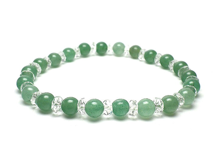 【卸】◆新春特価◆ブレスレット 20面カット×グリーンクォーツァイト［送料別/クーポン除外品］