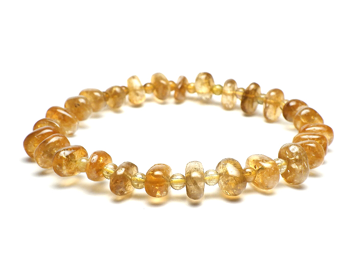 【卸】デザインブレスレット トルマリン イエローカラー 限定 8x4mm前後