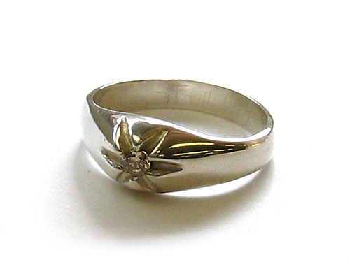 【卸】SV925 リング ダイヤモンド付 TYPE6