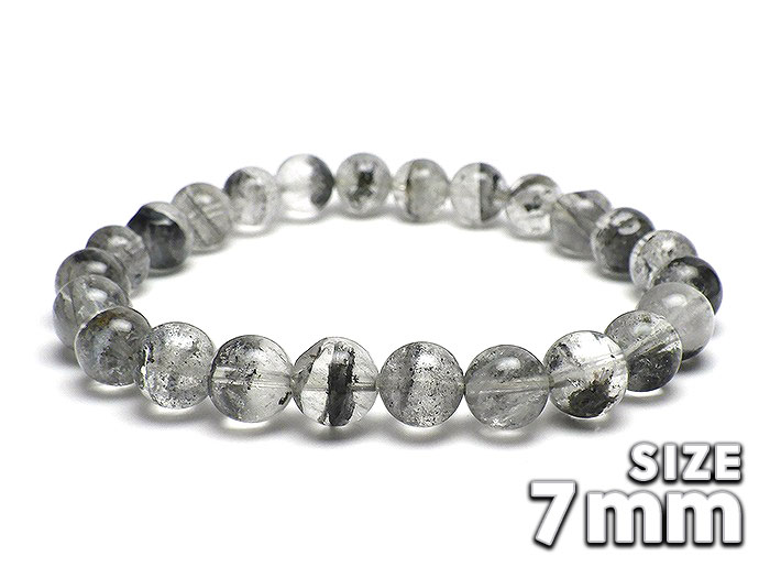 【卸】ブレスレット ブラックファントム入り水晶AAA' TYPE2