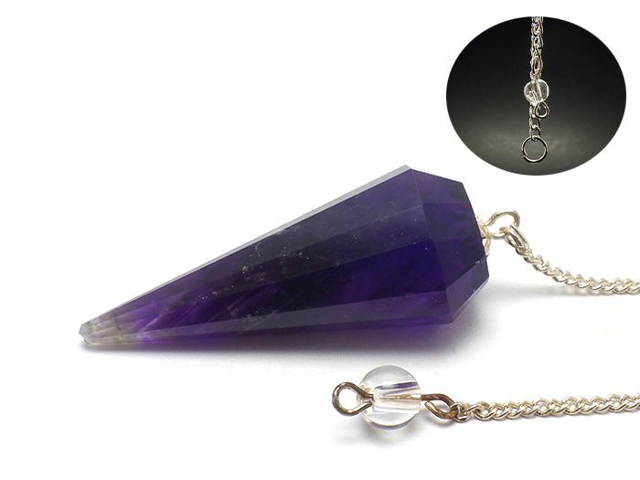 【卸】ペンデュラム カット アメジスト 5個セット 