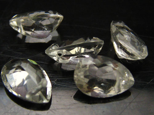 【卸】宝石質ペアシェイプブリリアントカット プラシオライト（グリーンアメジスト）