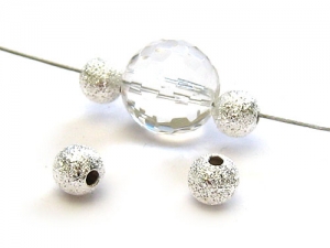 【卸】真鍮製 スターダスト ラウンド シルバーカラー 100個セット