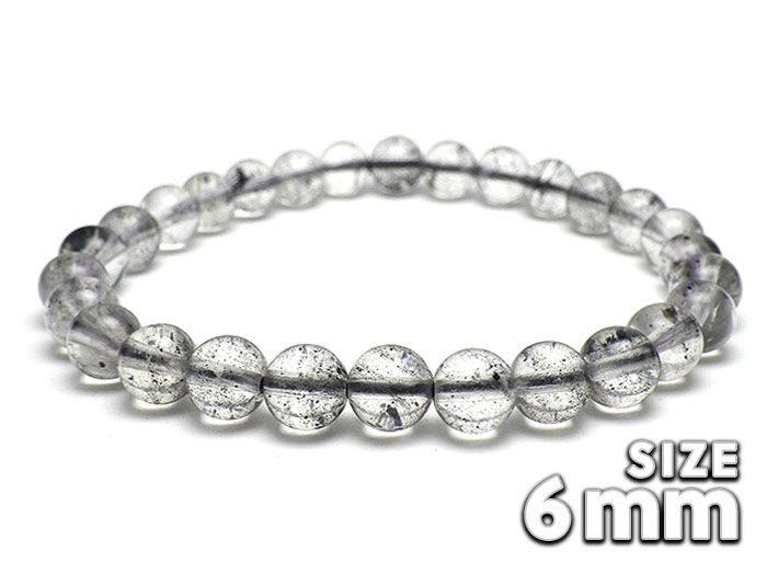 【卸】ブレスレット ブラックファントム入り水晶AA