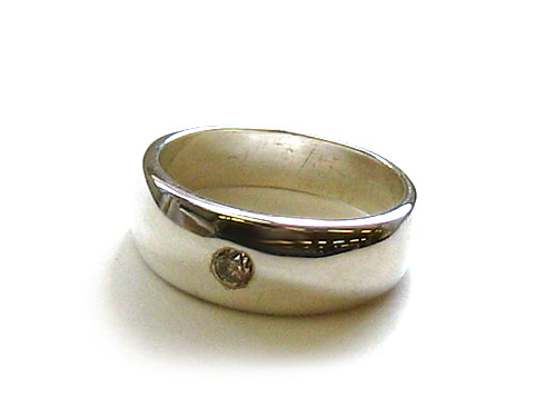 【卸】SV925 リング ダイヤモンド付 TYPE5