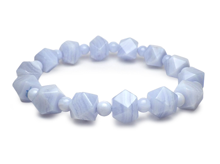 【卸】ブレスレット ヘキサゴン型 ブルーレース