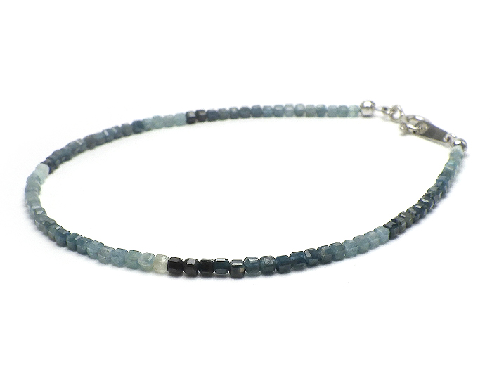 【卸】SV925ブレスレット キューブカット マルチカラーグランディディエライト［送料別/クーポン除外品］