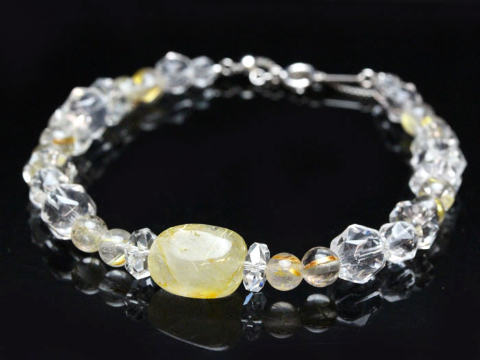 【卸】SV925ブレスレット NEW!!デザイン ルチルクォーツ