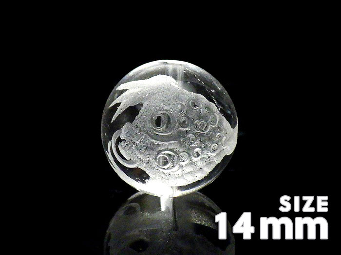 【卸】粒売り 銭蛙ビーズ 水晶