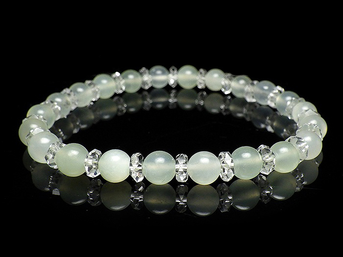 【卸】◆新春特価◆ブレスレット 20面カット×グリーンサーペンティン 6mm［送料別/クーポン除外品］