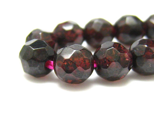 【卸】32面ミラーボールカット ガーネットAA 4mm
