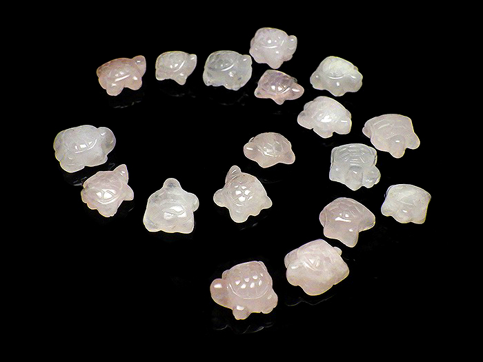 【卸】福袋用商材＜恋 亀＞ ローズクォーツ 8x10mm 10個セット 限定［送料別/クーポン除外品］