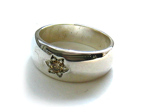 【卸】SV925 リング ダイヤモンド付 TYPE7