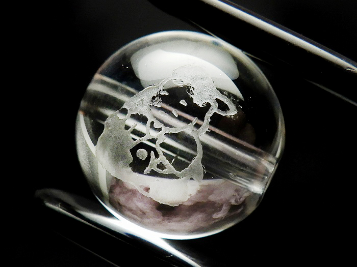 【卸】粒売り ロゴビーズ074 水晶 「七福神」 10mm