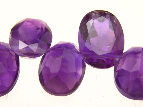 【卸】宝石質オーバルブリリアントカット アメジスト