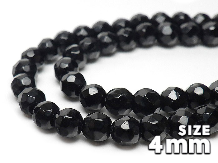 【卸】1連 32面ミラーボールカット ブラックトルマリン