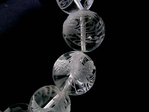 【卸】粒売り 鳳凰ビーズ 水晶