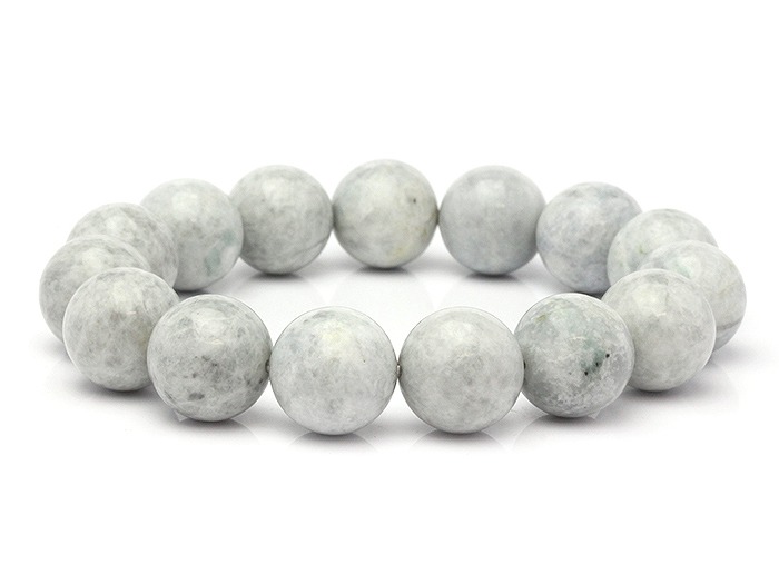 【卸】ブレスレット 糸魚川翡翠 薄炭（001証明書付き）14mm