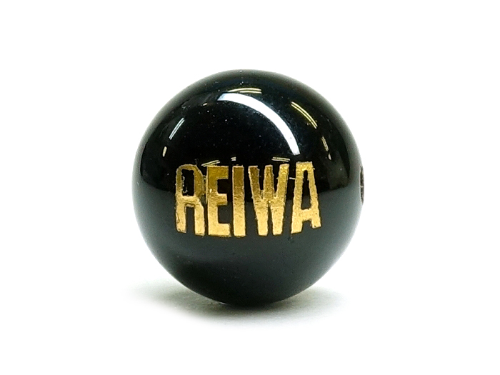 【卸】粒売り 新元号ビーズ オニキス 「REIWA」（令和） 金文字