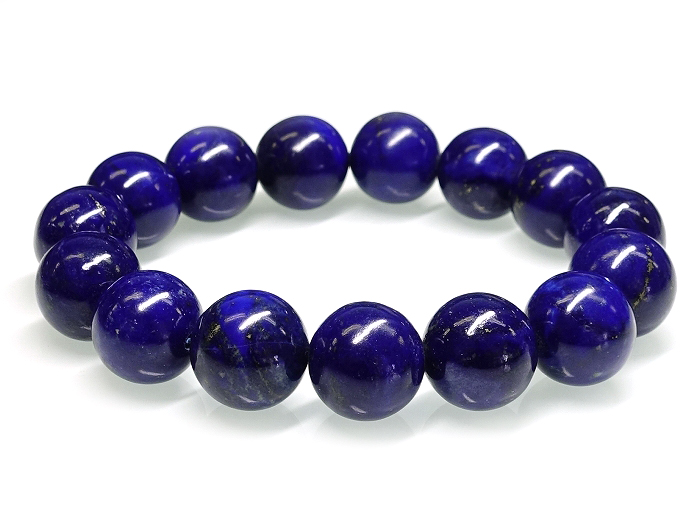 【卸】［現品No.2386］一点物！ブレスレット ラピスラズリAAA+ 12.4mm〜12.7mm
