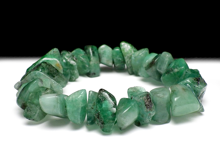 【卸】ブレスレット タンブルカット エメラルド 限定