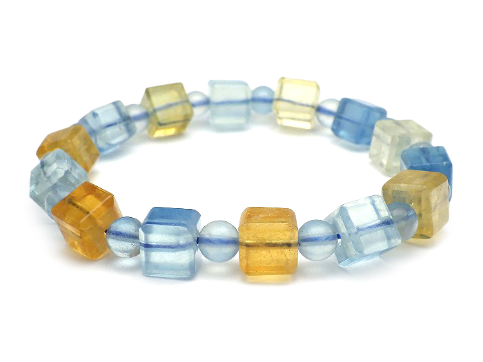 【卸】ブレスレット キューブ型 ベリルミックス TYPE2