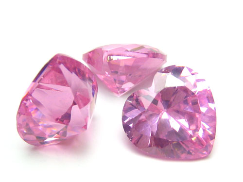 【卸】なんちゃってダイヤモンド ハートブリリアントカット ピンク［送料別/クーポン除外品］