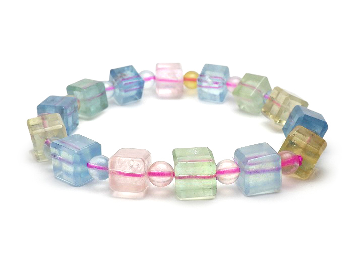 【卸】ブレスレット キューブ型 ベリルミックス TYPE1