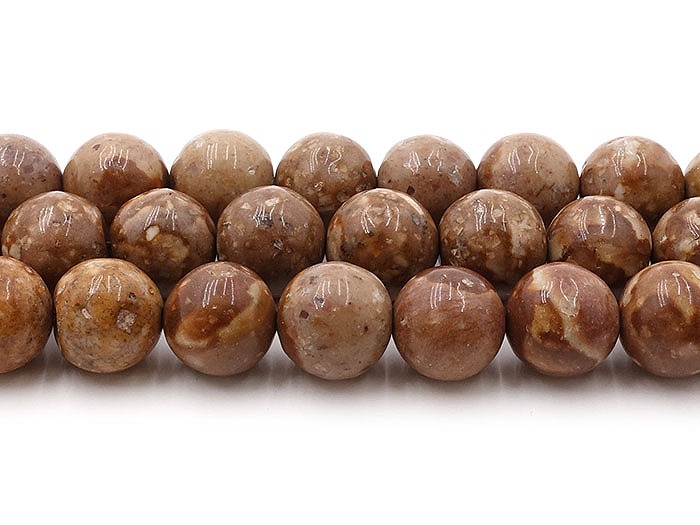 【卸】1連 姫川薬石 鳶色 限定 13mm