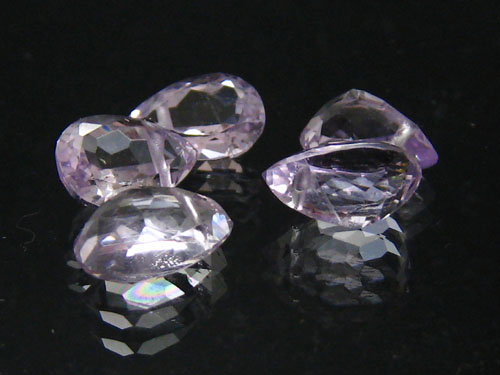 【卸】宝石質ペアシェイプブリリアントカット ラベンダーアメジスト