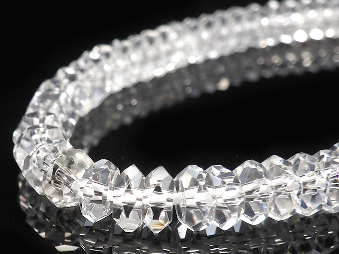 【卸】1連 20面カット 水晶A-AA