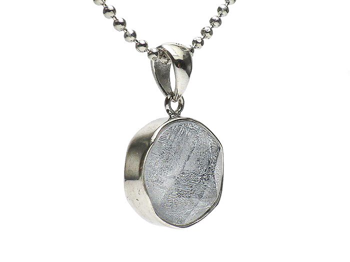 【卸】SV925 ペンダントトップ 両面ヘキサゴンカット 鉄質隕石（メテオライト）