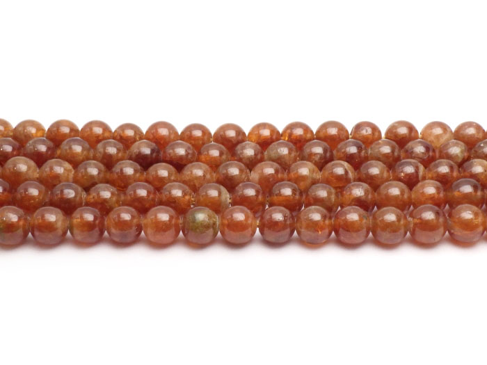 【卸】1連 オレンジ（ヘソナイト）ガーネットAA ライトカラー