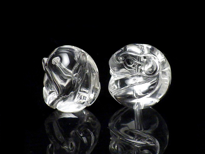 ビーズ（彫刻）水晶 ねずみ「子」1粒販売